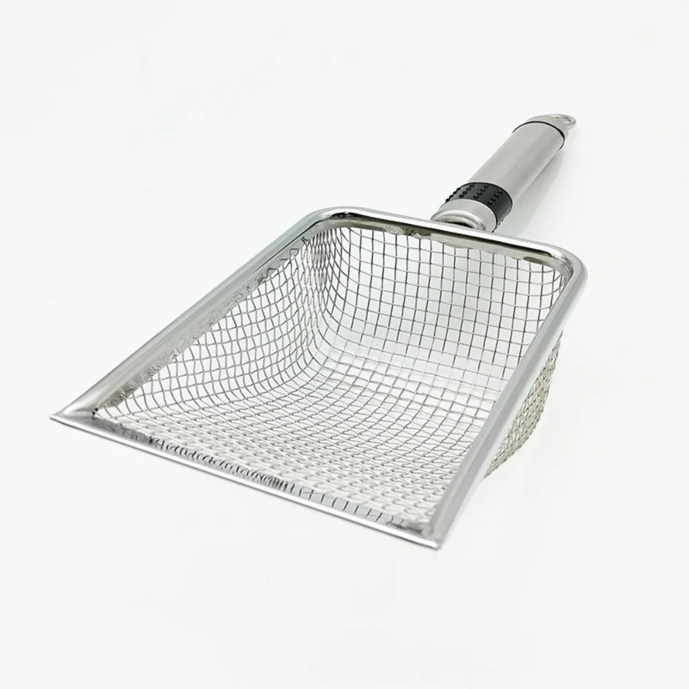 Pet Cleaning Tool Metal Aluminum Alloy Cat Litter Scoop Stainless Steel Durable Handle Pet Poop Shovel