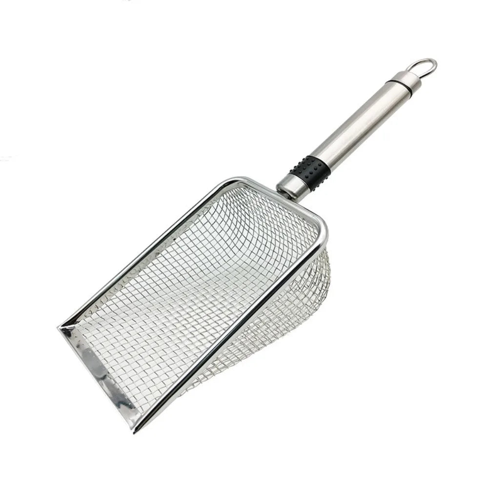 Pet Cleaning Tool Metal Aluminum Alloy Cat Litter Scoop Stainless Steel Durable Handle Pet Poop Shovel