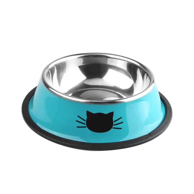 New Assemblable Multicolor Stainless Steel Dog Cat Bowl Non-slip Non-fall Eat Drink Pet Food Container Feeder Dish Bowl