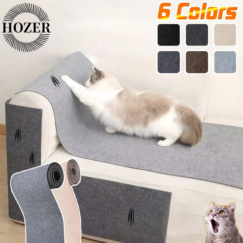 Wall Anti Cat Scratch Sofa DIY Cats Scratch Board Sofa Protection Paws Sharpen Trimmable Self-adhesive Carpet Cats Scratch Board