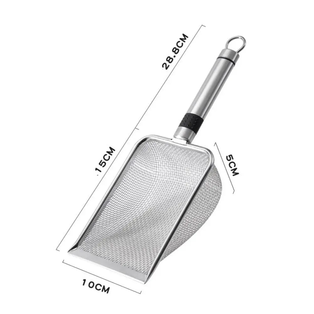 Pet Cleaning Tool Metal Aluminum Alloy Cat Litter Scoop Stainless Steel Durable Handle Pet Poop Shovel