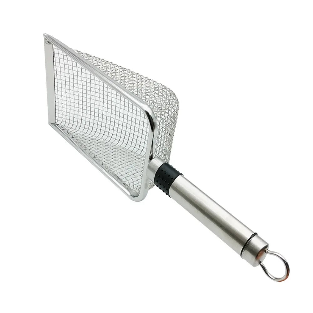 Pet Cleaning Tool Metal Aluminum Alloy Cat Litter Scoop Stainless Steel Durable Handle Pet Poop Shovel