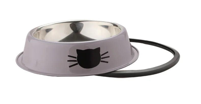 New Assemblable Multicolor Stainless Steel Dog Cat Bowl Non-slip Non-fall Eat Drink Pet Food Container Feeder Dish Bowl