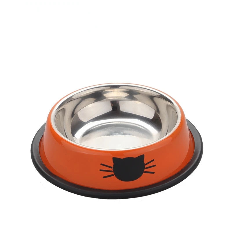 New Assemblable Multicolor Stainless Steel Dog Cat Bowl Non-slip Non-fall Eat Drink Pet Food Container Feeder Dish Bowl