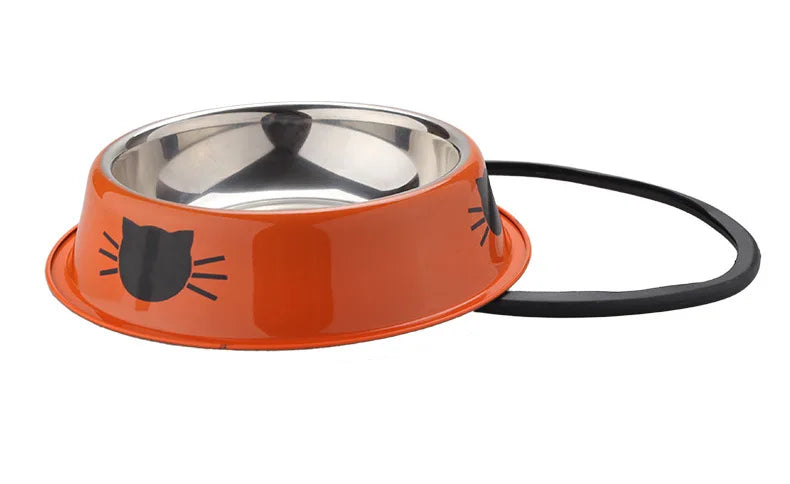 New Assemblable Multicolor Stainless Steel Dog Cat Bowl Non-slip Non-fall Eat Drink Pet Food Container Feeder Dish Bowl