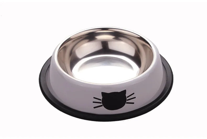 New Assemblable Multicolor Stainless Steel Dog Cat Bowl Non-slip Non-fall Eat Drink Pet Food Container Feeder Dish Bowl