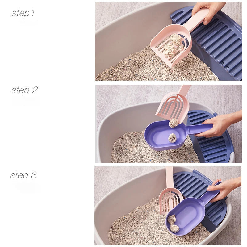 Cat Litter Shovel Self-cleaning Cat Litter Box Scoop Kitty Litter Scoop for Sandbox Kitty Litter Tray Shovel Poop Cats Supplies