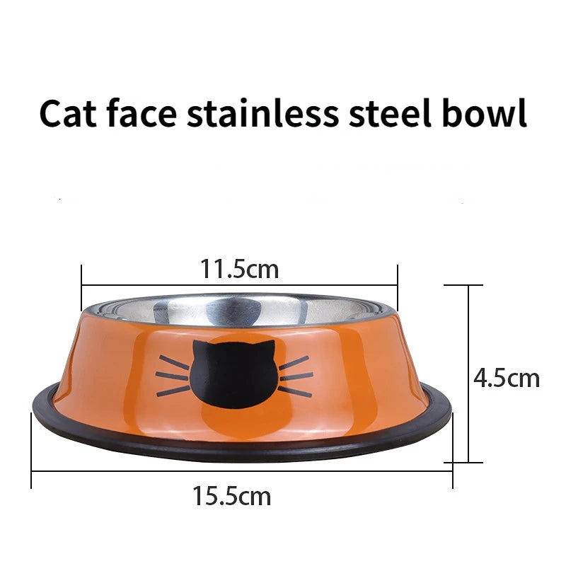 New Assemblable Multicolor Stainless Steel Dog Cat Bowl Non-slip Non-fall Eat Drink Pet Food Container Feeder Dish Bowl