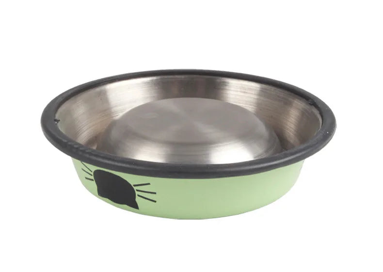 New Assemblable Multicolor Stainless Steel Dog Cat Bowl Non-slip Non-fall Eat Drink Pet Food Container Feeder Dish Bowl